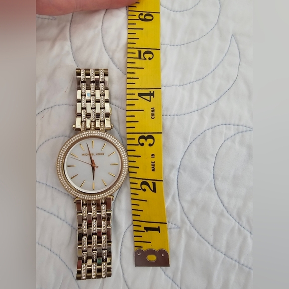 Michael Kors MK3219 Darci Gold Tone with Crystal Used Women's Working Watch - Picture 8 of 8